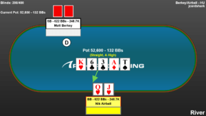 Nik Airball versus Matt Berkey high stakes heads-up cash game grudge match at Resorts World in Las Vegas poker hand review.
