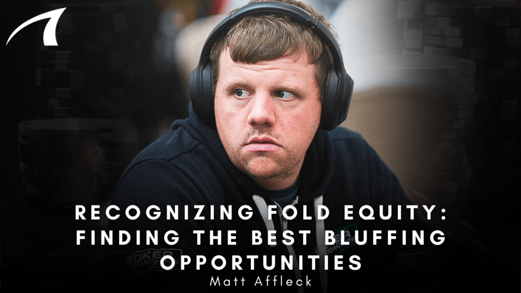 Close-up of a man wearing over-ear headphones, looking to the side, with a dark poker-themed background and bold title text overlay.